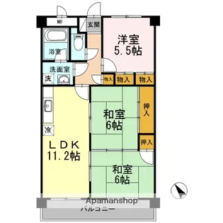 脇坂マンション【1階】の間取り