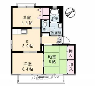 シャーメゾンマルニ【1階】の間取り