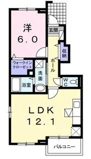 リヴィエール A【1階】の間取り