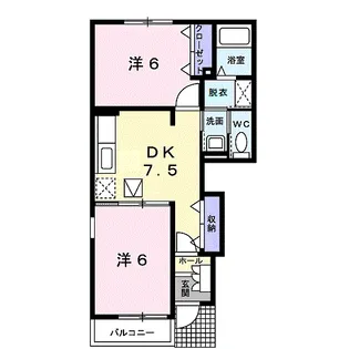 ソレアード・N A【1階】の間取り