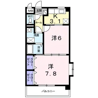 デスパシオA【3階】の間取り