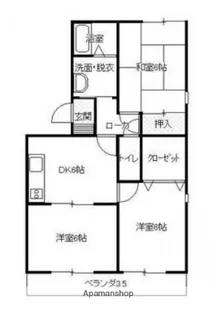 ニューハイコンスⅠ【102号室】の間取り