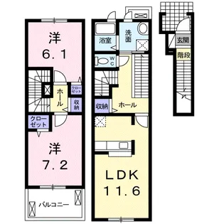 SOUTH WAVE【2階】の間取り