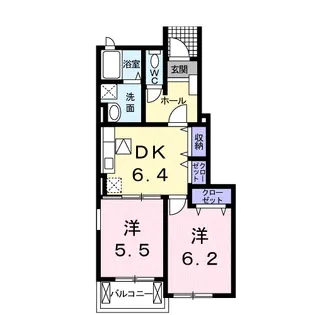 カメリアA【1階】の間取り