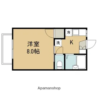 中垣ルネッサンスB【24号室】の間取り