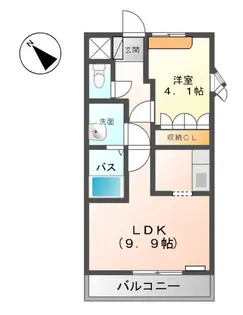 ラ・フール【2階】の間取り