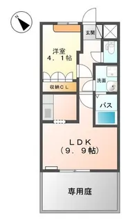 ラ・フール【1階】の間取り