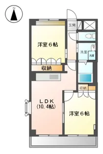 サン・ソレイユ西条 弐番館【2階】の間取り