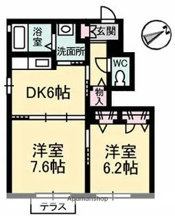 シャーメゾンK【1階】の間取り