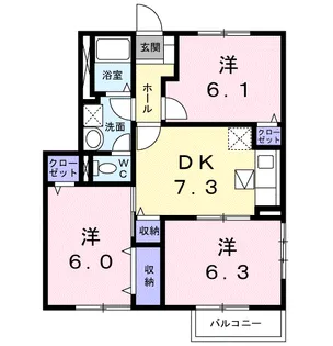 青空館B【1階】の間取り