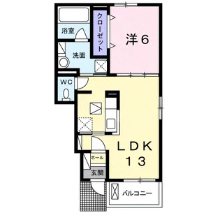 ラ メール Ⅰ【1階】の間取り