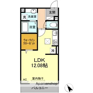 D−ROOM花梨D棟【3階】の間取り