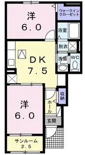 ヴィラ新庄【1階】の間取り