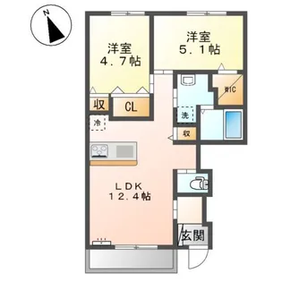 エクレール【1階】の間取り