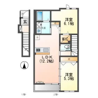 ケツァール【2階】の間取り