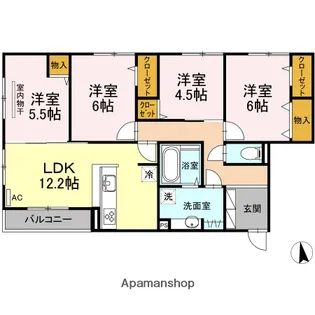 ピアチェーレアミカ【2階】の間取り