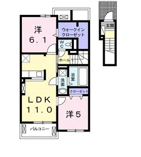 コンフォール C【202号室】の間取り