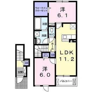 ジュノ C【2階】の間取り