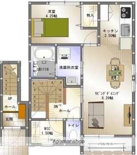 シャレーコーセイ四番館【2階】の間取り