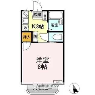 コーポあい A棟【2-2号室】の間取り