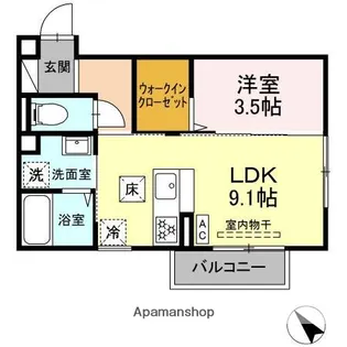 レグルス I【Ⅰ102号室】の間取り