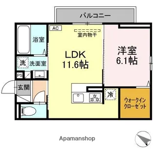 広島県東広島市八本松飯田6丁目【アパート】の間取り