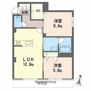 シャーメゾンSUN【1階】の間取り