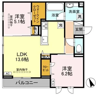 WISTERIA寺家【3階】の間取り