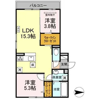 グレイスガーデンB【1階】の間取り