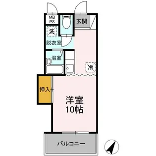ゴールドフィールド【B302号室】の間取り