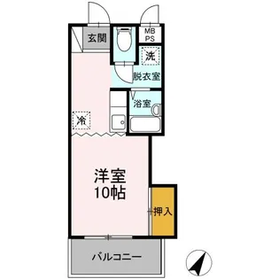 ゴールドフィールド【B401号室】の間取り
