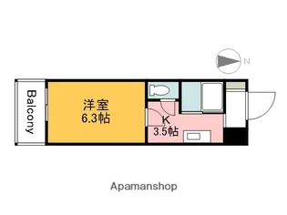 グランドール西原【905号室】の間取り