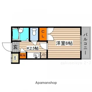 リバーパレス牛田新町【2階】の間取り