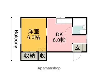 プレゼンス庚午北【1階】の間取り