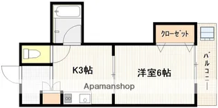 タウン己斐西【3階】の間取り