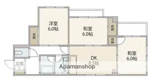 広島県広島市東区中山中町【マンション】の間取り
