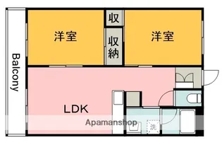 EST中筋(旧 グランツ中筋)【101号室】の間取り