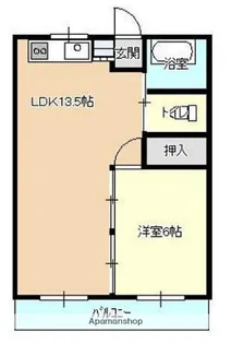 牛田翠苑【205号室】の間取り