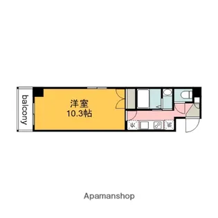 ウイング十日市【8階】の間取り
