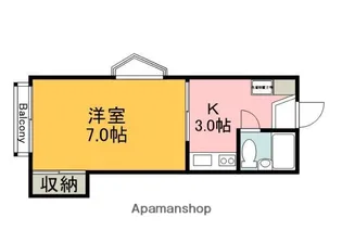 ウィング牛田【2階】の間取り