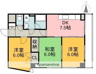 クォーレ羽衣【202号室】の間取り