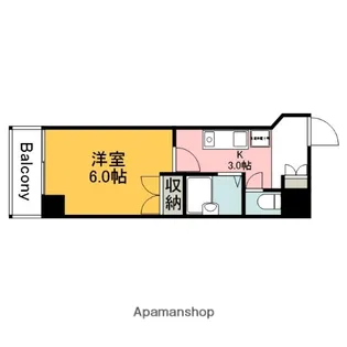 ウイング大手町(旧STELLA大手町)【401号室】の間取り
