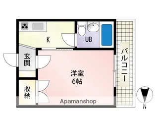東雲ハイツ【402号室】の間取り