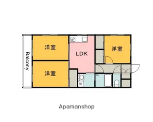 旭グリーンハイツ【3階】の間取り