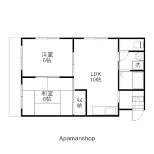 コースト川端【2階】の間取り