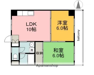 コースト・川端【4階】の間取り