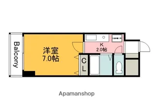 エスポアール楠木【403号室】の間取り