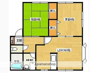 2LDKの間取り画像