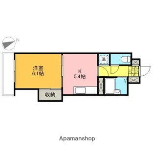 ハウスエーヌ西十日市【8階】の間取り