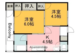 大宮蓑代コーポ【4階】の間取り